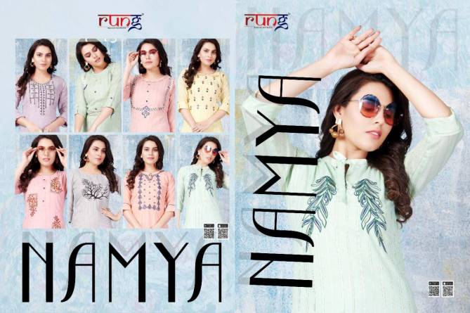 Rung Namya Latest Ethnic Wear Masleen Designer Kurtis Collection
